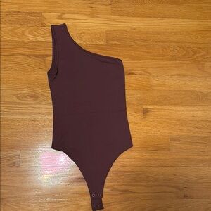 Abercrombie & Fitch Soft collection size XS one shoulder burgundy bodysuit.